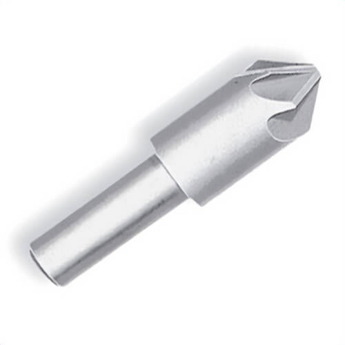 Qualtech DEWCHAT3/4-60 Chatterless Countersink, 1/2 in dia Shank, 6 Flutes, 60°  Included, 3/4 in dia Min Cutting, HSS
