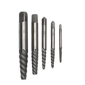 Qualtech DEWEZS1-5 Screw Extractor Set, 5 pc, For Use with Up to 3/4 in Screws, Carbon Steel