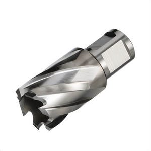 Qualtech DWC5-530-375 Annular Cutter, 1-7/8 in dia Cutter, 3 in D Cutting, HSS, Bright, Welded-On Shank