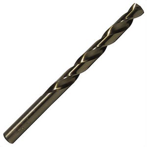 Qualtech DWDCO11/32 Economy Heavy Duty Jobber Length Drill Bit, 11/32 in Drill - Fraction, 0.3438 in Drill - Decimal Inch, 135°  Point, Cobalt, Gold