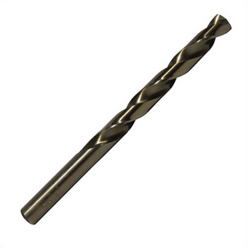 Qualtech DWDCO3/32 Economy Heavy Duty Jobber Length Drill Bit, 3/32 in Drill - Fraction, 0.0938 in Drill - Decimal Inch, 135°  Point, Cobalt, Gold