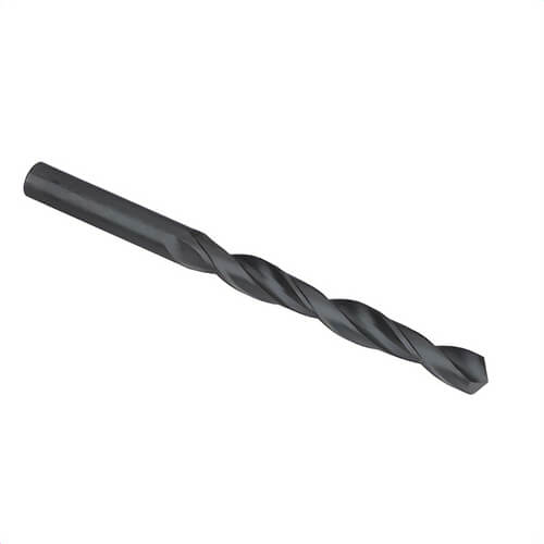 Qualtech DWDN70 Economy Jobber Length Drill Bit, #70 Drill - Wire, 0.028 in Drill - Decimal Inch, 118°  Point, HSS, Black Oxide