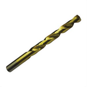 Qualtech DWDTN25 Jobber Length Drill Bit, #25 Drill - Wire, 0.1495 in Drill - Decimal Inch, 118° Point, HSS, TiN Coated