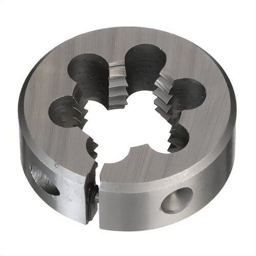 Qualtech DWTH212-34NPT Adjustable Round Pipe Die, 3/4-14 NPT Thread, 2-1/2 in OD Die, HSS