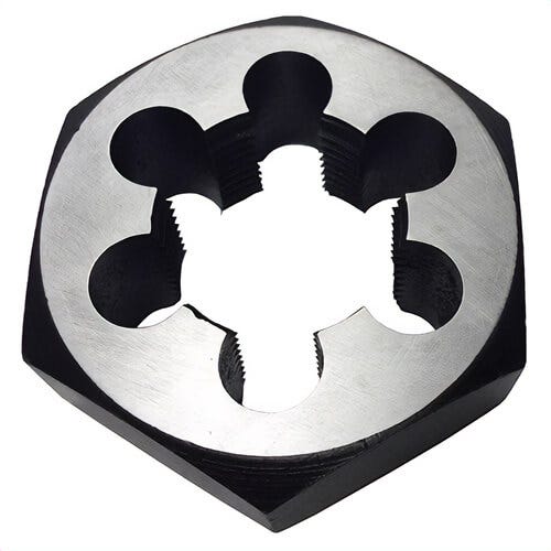 Qualtech DWTSMH36X1.5 Special Hex Die, M36x1.5 Thread, Carbon Steel