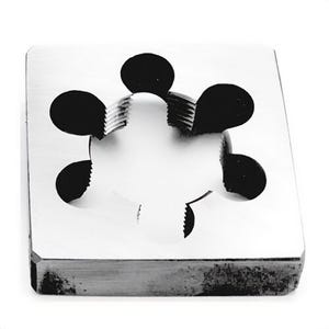 Qualtech DWTSQNPT12X2 Square Pipe Die, 1/2 x 2 in NPT Thread, Carbon Steel