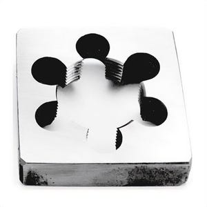 Qualtech DWTSQNPT2X4 Square Pipe Die, 2 x 4 in NPT Thread, Carbon Steel