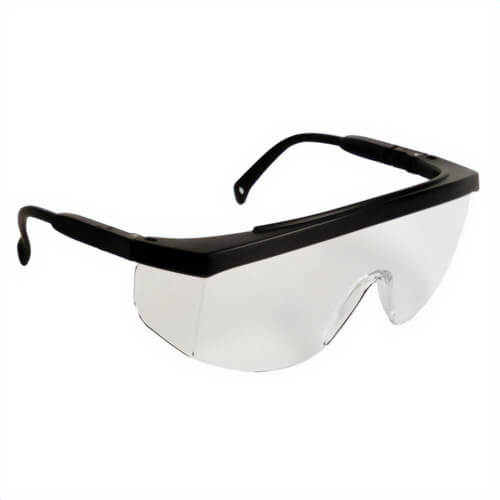 Radians® G40110ID G4™ Safety Eyewear, Hard Coated, Clear Lens, Black, Plastic Frame, Polycarbonate Lens, ANSI Z87.1+