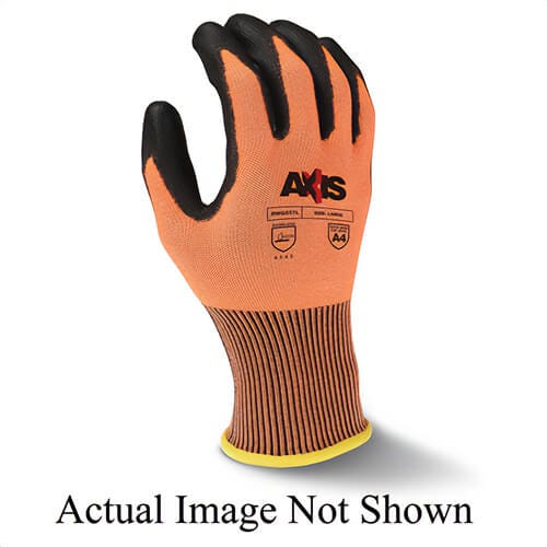 Radians® RWG557XL AXIS™ Cut-Resistant Gloves, XL, Polyurethane Coating, High Tenacity Nylon with Fiberglass, Seamless Cuff, Resists: Abrasion, Cut