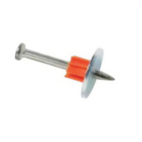 Ramset® 1510SD 1500 Drive Pin with 16 ga Metal Washer, 0.145 in dia x 1-1/4 in L Shank, 0.3 in Head