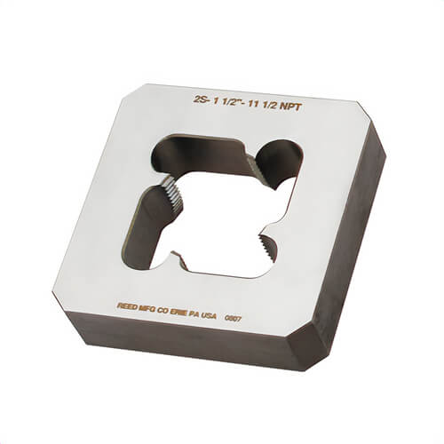 Reed 2SP1 Solid Block Die, 1 in Thread, NPT Thread, Tool Steel, Right Hand Thread