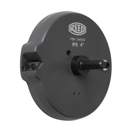 Reed PB4 Drill-Powered Chamfer Tool, 4 in Pipe, Aluminum Body, 3/8 in Hex, Steel Shaft