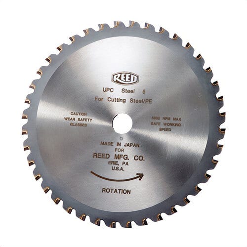 Reed UPCSTEEL6 Blade, For Universal Pipe Cutter, 6.29 in L x 6.29 in W x 0.078 in H, Carbide Tipped