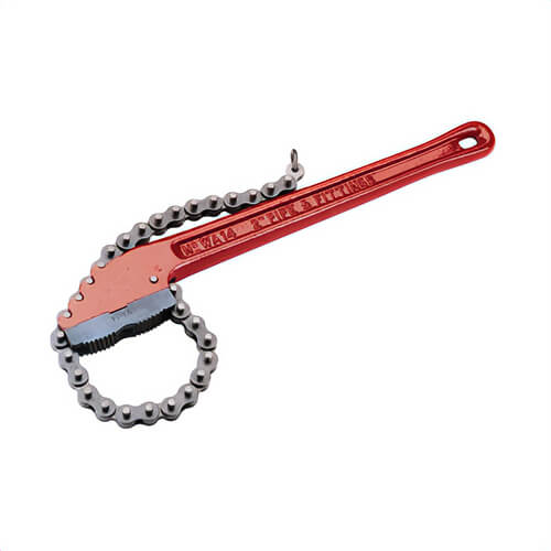 Reed WA48 Heavy Duty Chain Wrench, 44 in OAL, 1 to 6 in Pipe, Dual Reversible Jaw, 8-1/2 in Max OD