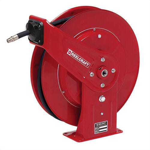 Reelcraft® 7650 OMP 7000 Full Flow Swivel Heavy Duty Hose Reel, 3/8 in ID x 0.69 in OD x 50 ft L Hose, 2600 psi Pressure, Domestic