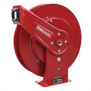 Reelcraft® 7900 OLP 7000 Full Flow Swivel Heavy Duty Hose Reel, 3/4 in ID x 1.075 in OD x 25 ft L Hose, 500 psi Pressure, Domestic