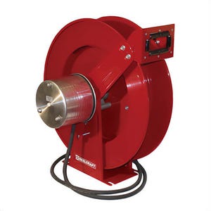 Reelcraft® WC80002 Heavy Duty Welding Cable Reel, 90 VDC, 400 A, 100 ft L Cord, 1 AWG Conductor
