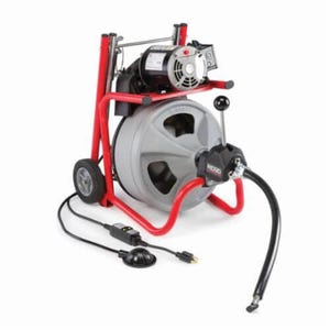 Ridgid® 26998 Drum Drain Cleaning Machine Kit K-400, 3 to 4 in Drain Line, 1/3 hp, 115 VAC
