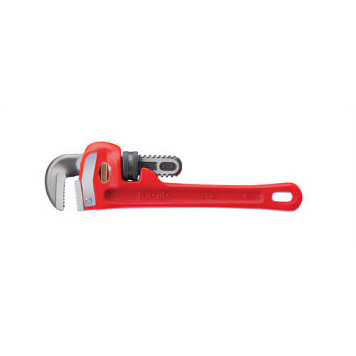 Ridgid® 31005 Heavy-Duty Straight Pipe Wrench 8 in, Full Floating Forged Hook Jaw, Ductile Iron Housing, I-Beam Handle