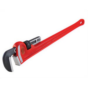 Ridgid® 31035 Heavy-Duty Straight Pipe Wrench, 5 in Pipe, 36 in OAL, Floating Forged Hook Jaw, Ductile Iron Handle