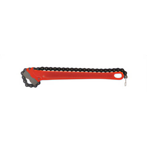 Ridgid® 31315 Heavy-Duty Chain Wrench, 2 to 5 in Pipe, 14 in OAL, Alloy Steel Double End Jaw, Alloy Steel Handle