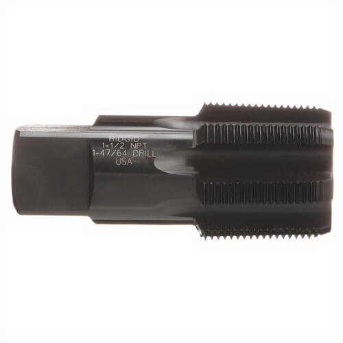 Ridgid® 35850 Pipe Tap, Imperial 1-1/2-11-1/2 in Thread, 1-3/4 in Thread L, 4-1/4 in OAL, 1-47/64 in Drill Size