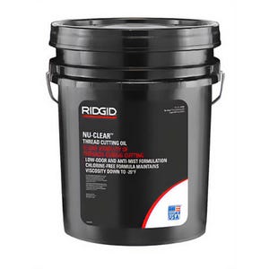 Ridgid® 41575 Nu-Clear Thread Cutting Oil, 5 gal, Mild Petroleum, Liquid, Yellow