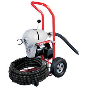 Ridgid® 46837 Sectional Drain Cleaning Machine K-1500SP-A, 3 to 10 in Drain Line, 300 ft Max Run, 1 hp, 115 VAC