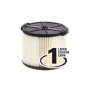 Ridgid® 54208 Wet Filter, 5 micron, for Use with 3 to 4.5 gal Ridgid® Wet Dry Vacuum, Paper