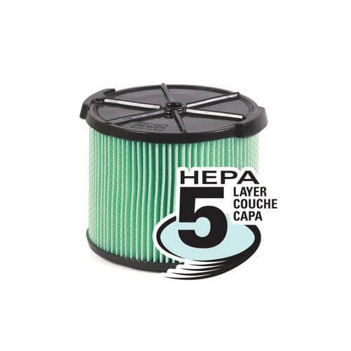 Ridgid® 54213 Filter VF3600, 0.3 Micron, for Use with Ridgid® 3 to 4.5 gal Wet Dry Vacuum, Paper