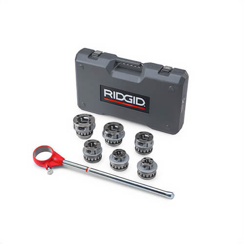 Ridgid® 55207 Exposed Ratchet Threader Set 12-R with Carrying Case, 1/2 to 2 in, NPT