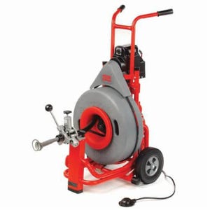 Ridgid® 60052 Drum Drain Cleaning Machine Kit K-7500, 4 to 10 in Drain Line, 250 ft Max Run, 4/10 hp, 115 VAC