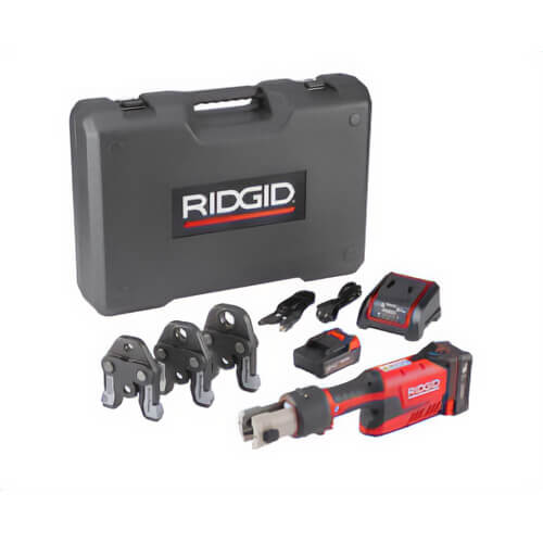 Ridgid® 67183 Battery Kit with ProPress® Jaws, 1/2 to 1 in, Aluminum Alloy/Polyamide/Steel Alloy, In-line Shape/Handle, Red