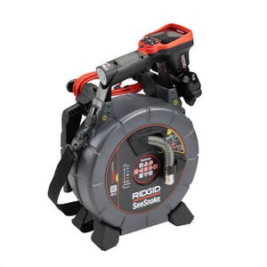 Ridgid® 70738 SeeSnake® microDRAIN™ Inspection Camera System, 65 ft, 3 in Max Pipe dia, 3-1/2 in Monitor, 8.3 mm Cable