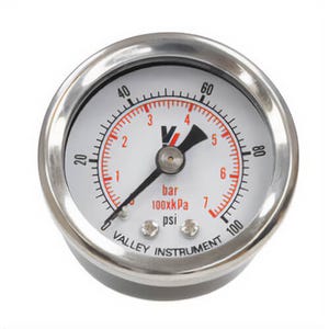 Ridgid® 74883 Pipe Patch Air Gauge Accessory, Metal, Round, White