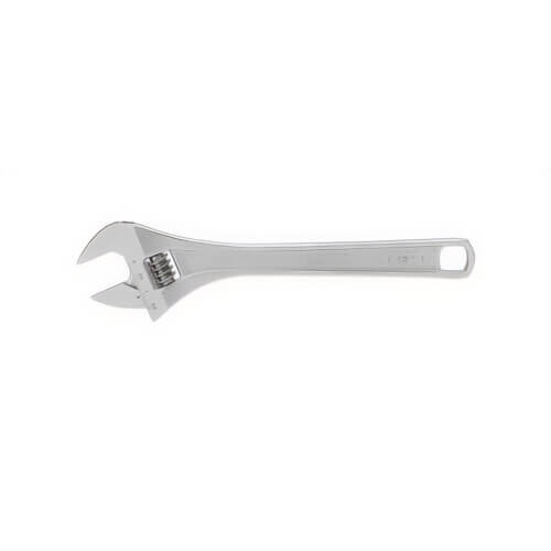 Ridgid® 86917 Adjustable Wrench, 1-5/16 in Wrench Opening, 12 in OAL, 15° Head, I-Beam Handle, Chrome Vanadium Alloy Steel Body