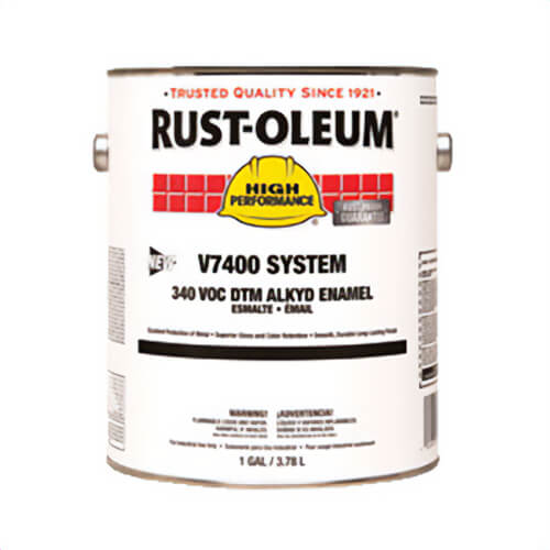 Rust-Oleum® 245477 V7400 System 1-Component DTM Alkyd Enamel Coating, 1 gal Container, Liquid Form, Safety Orange