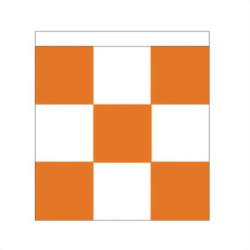 Safehouse Signs AF-01 Heavy Duty Airport Signal Flag, 36 in H x 36 in W, Orange/White, Nylon