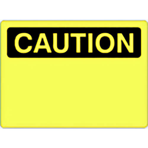 Safehouse Signs C080633 CAUTION _______________ Sign, 10 in H x 14 in W, 0.040 Rigid Plastic