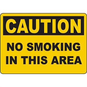 Safehouse Signs D-472333PL DANGER NO SMOKING Sign, 10 in H x 14 in W, 0.040 Rigid Plastic