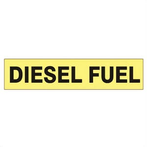 Safehouse Signs P-036-A Pipe Marker Sign, DIESEL FUEL Legend, Fits Pipe dia: 1-1/2 to 2 in, 2-1/4 in H x 12 in W, Vinyl
