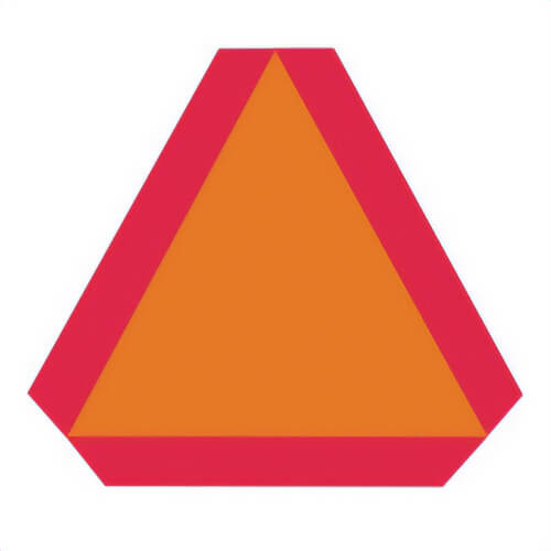 Safehouse Signs SMV-1 Traffic Sign, Reflective Aluminum, 14 in H x 16 in W, Orange/Red