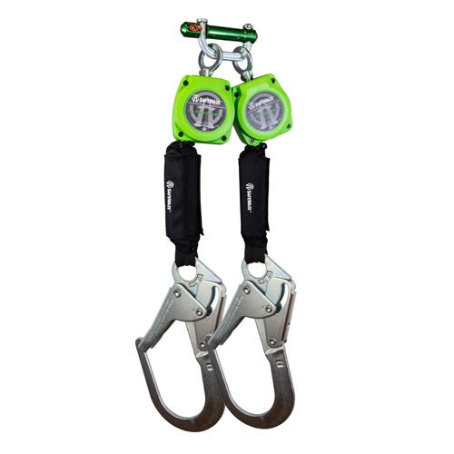 Safewaze™ 019-5054 Web Dual Leg Retractable with Steel Rebar Hooks and 9013 BWB, 6 ft