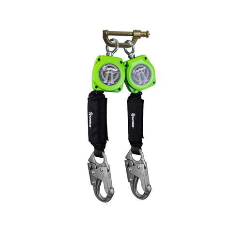 Safewaze™ 019-5056 Web Dual Leg Retractable with Steel Snap Hooks and 9012 BWB, 6 ft