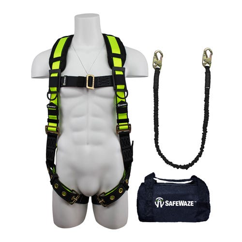Safewaze™ FS133 PRO Grommet Leg Harness and Low Profile Lanyard Fall Protection Kit