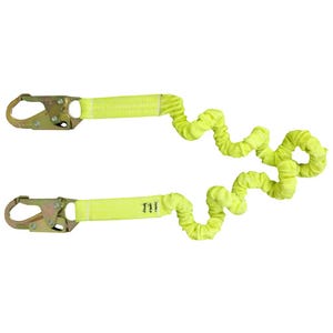 Safewazeâ„¢ FS590 Low Profile Elastic Energy Absorbing Lanyard with Snap Hooks