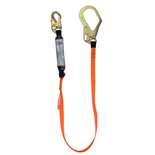 Safewaze™ FS88565-E V-Line™ Economy Energy Absorbing Lanyard with Rebar Hook, 6 ft