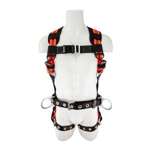 Safewazeâ„¢ FS99160-E-L V-Lineâ„¢ Construction Harness, 3D, Shoulder/Waist/Leg