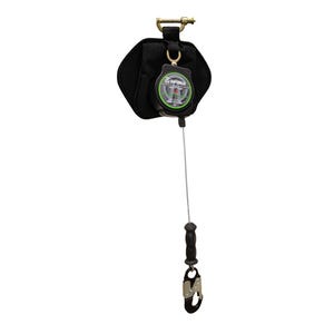 Safewazeâ„¢ SW-8008-11LE-ALU Single Leg Leading Edge Cable Retractable with Aluminum Snap Hook, 11 ft