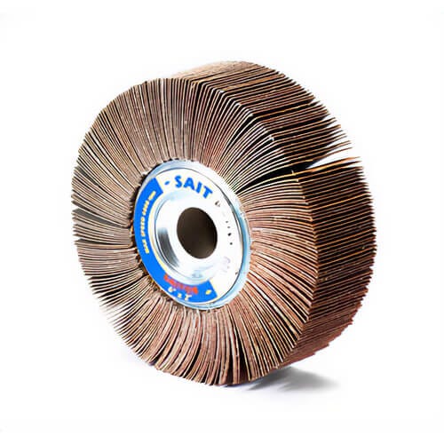 SAIT® 72000 2A Premium Coated Flap Wheel, 6 in dia, 1 in W Face, 60 Grit, Coarse, Aluminum Oxide Abrasive